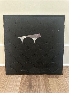 IKEA Black Felt Scalloped Pocket Organizer